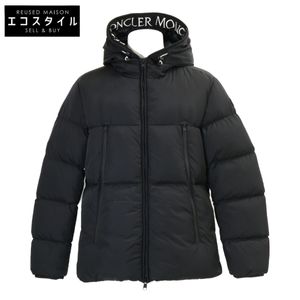 Moncler [2023 Model] MONTCLAR Hooded Down Jacket with Embroidered Grosgrain Tape and Inner Logo, Size 4 [Used]