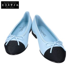 Chanel, brand new, unused, 24S G02819, combination Coco Mark, ballerina flat pumps, ballet shoes, size 37C [Used]