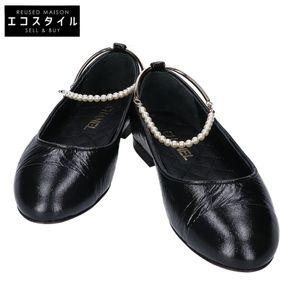 Chanel, excellent condition, size 37 1/2C, G38986, Ballerina Ankle Pearl Bijou Coco Mark Flat Shoes [Used]