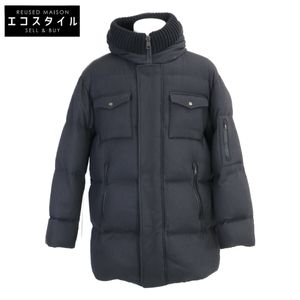 Herno [國內授權經銷商] PI001075U 防水絲絨羊絨薩克森連帽羽絨服，48 碼 [二手]