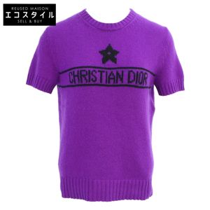 Dior [신품과 동일/국내 정품] 344S98AM003 로고 캐시미어 반팔 니트 스웨터 I:40 [중고]