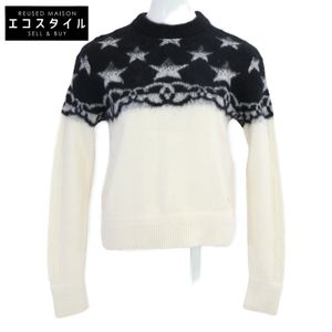 Chanel 샤넬 【미품/23AW】P74520K10862 캐시미어/실크 혼방 코코마크x스타 니트 스웨터 38【중고】