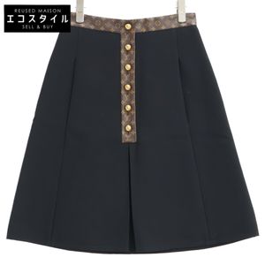 LOUIS VUITTON [미사용급/국내정품] FJSK97NQA/1A82X6 모노그램 트림 A라인 스커트 36 [중고]
