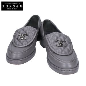 Chanel 샤넬 G36646 코코마크 턴락 마틀라세 로퍼 37.5【중고】