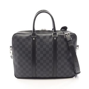 【二手】 LOUIS VUITTON 商务公文包 PDV PM Damier Graphite 2WAY N41478 PVC涂层帆布 皮革 Porte-Documents Voyage