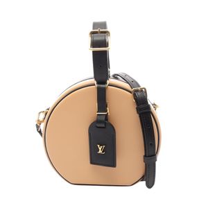 [二手]LOUIS VUITTONPetite Boite Chapeau 2-Way 手提包 M53138 黑色/米色皮革 Petite Boite Chapeau 女式