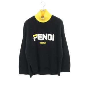 【二手】 FENDI x FILA 聯名款 Logo 刺繡毛衣，女用針織衫，二手 B
