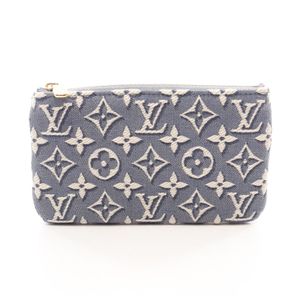 【中古】 ルイ・ヴィトン LOUIS VUITTON ポーチ ポシェット クレS キーリング付き M2A149 モノグラム・ブルー キャンバス ポシェット・クレS レディース 未使用