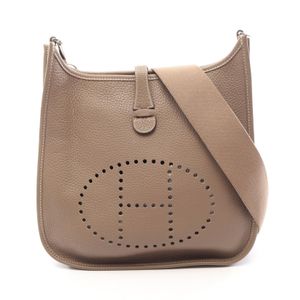【中古】 エルメス HERMES ショルダーバッグ エヴリン 1 アン PM エトゥープ レザー エヴリンPM エトゥープ レディース Used A