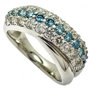 Size 12, Diamond 0.66ct, Diamond (treated) 0.34ct, Ring, Pt900 Platinum, 8.6g, Women's [Used]