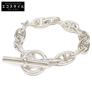 เฮอร์มีส สร้อยข้อมือ Chaine d'Ancre MM 15 ลิงค์ Ag925 ผ่านการขัดเงาใหม่ [สินค้ามือสอง]