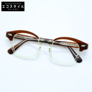 白山眼鏡店 WEEPS TWO-TONE 度入りレンズ ウェリントンシェイプ アイウェア 【中古】