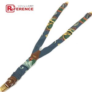HERMES ヴィンテージ ロゴ 総柄 サスペンダー
