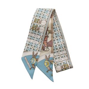 [Used] Hermes HERMES Scarf Twilly Les Voitures Nouvelles RIBON Silk Twilly Women's Used A