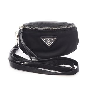 【中古】 プラダ PRADA ポーチ TESSUTO 2TT1162DMIF0002 ナイロン サフィアーノレザー ショルダーポーチ レディース 新品