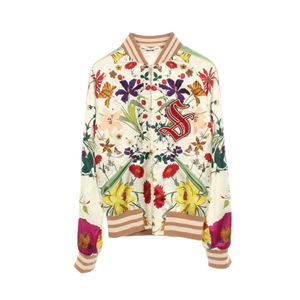 【二手】Gucci GUCCI 女式 DIY 花卉訂製 727088 絲質夾克