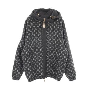 [Used] Louis LOUIS VUITTON Monogram Jacquard Monogram Hooded Reversible Jacket for Women RW232W QWE FPCO33 Gray Wool Monogram