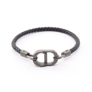 [Used] Dior Bracelet HOM CD SIMPLE CORD BRA B2901HOMLE801L Leather Bracelet Men's New