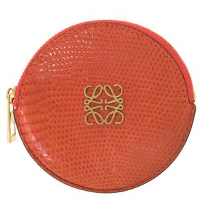 Loewe Amazona零錢包，鱷魚皮，橘色，0262 [二手] LOEWE