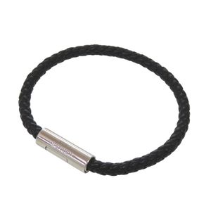 Excellent condition Hermes Goliath leather metal black bracelet 0878 [Used] HERMES