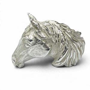 Mint condition HERMES vintage 925 Cheval Horse ring, silver, equivalent to JP size 9, made in France, weight 4.85g, women's ring.