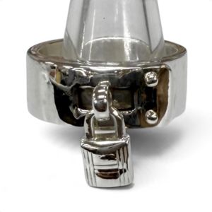 Mint condition HERMES Kelly ring, made of AG925 sterling silver, size 48 (equivalent to JP size 8), weight 9.67g, women's.