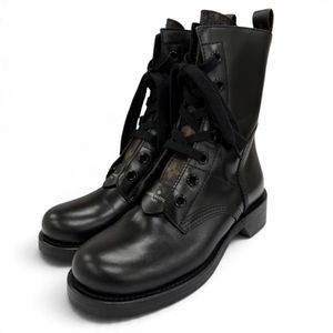 极美品 LOUIS VUITTON 路易威登 Metropolis 系列 Monogram 皮革短靴 黑色 IT 36 意大利制 女士