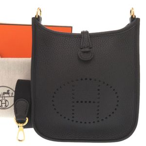 Unused Hermes Evelyne TPM Amazon Taurillon Clemence Black Gold Hardware G Stamp (2026) Shoulder Bag Black 0137 [Used] HERMES