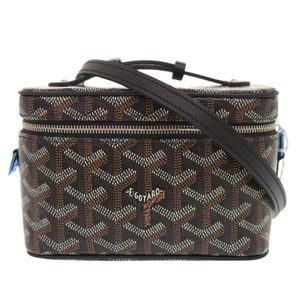 Unused Goyard Muse Mini Vanity Goyardine Canvas Cervon Calfskin Black 2-Way Shoulder Bag 1656 [Pre-owned] GOYARD