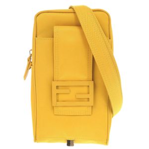 Excellent condition Fendi Baguette phone pouch 7AS056 nylon yellow shoulder bag 1373 [Used] FENDI