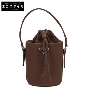 Prada Triangle Plate Satin Drawstring Mini [Used]