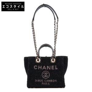Chanel 26-27AW AS6374 Black Tweed Mini Douville Chain Shoulder Bag [Used]
