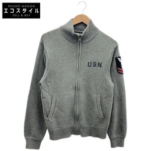 Avirex 789-3930012 Gray Zip-Up Knit Sweater, Size M [Used]