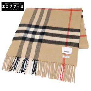 バーバリー 【美品】ノバチェック カシミヤ フリンジ 【中古】