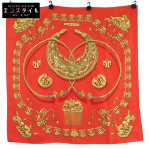 Hermes 에르메스 【미품】 Les Cavaliers d'Or 황금의 기사 실크 까레 90 【중고】