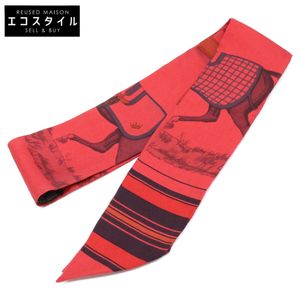 Hermes 에르메스 로카바르 홀스 프린트 실크 트윌리 스카프 [중고]