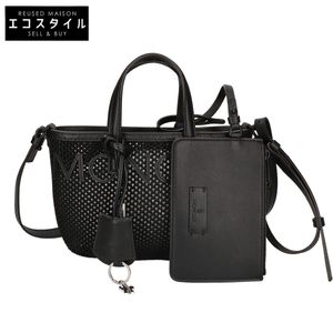 MONCLER 신품급 26SS VERY TOTE MICRO 메쉬 x 카프스킨 로고 패치 2WAY 숄더 토트백 [중고]