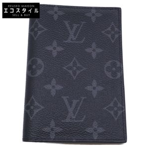 LOUIS VUITTON 미품 M64501 모노그램 이클립스 쿠베르튀르 파스포르 NM 여권 커버 【중고】